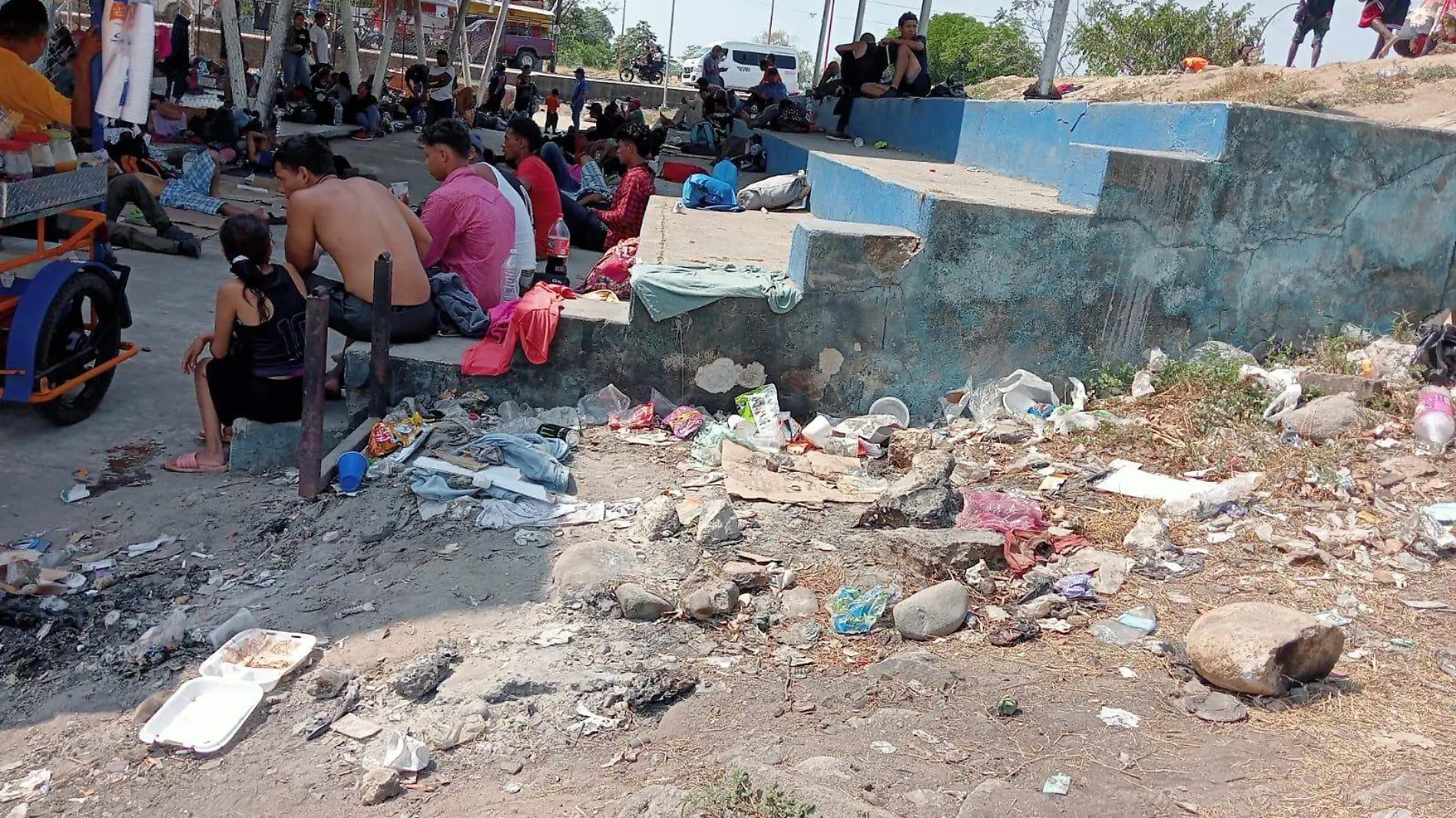 basura en el domo de la curva